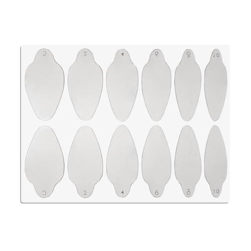 Samoprzylepne silikonowe formy do Dual Form owal ST012-3 MollyLac 24 szt.