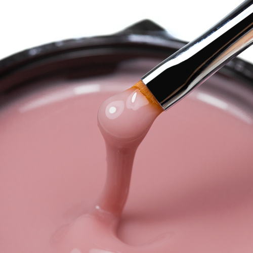 Gel de construcción autonivelante duro de densidad media Molly Nails Biscotti, sin HEMA ni Di-HEMA, 50 g