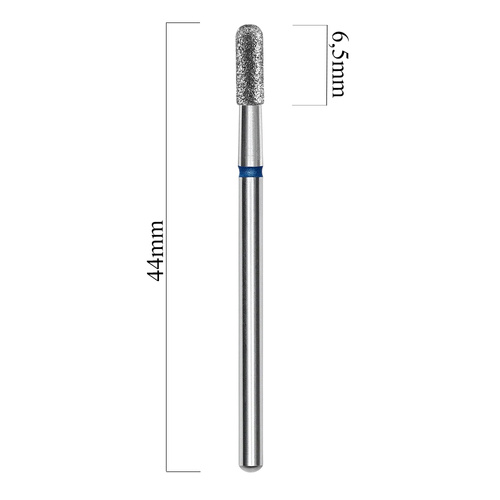 Fresa diamantata a cilindro arrotondato Staleks Pro Expert blu 2,3/8 mm