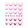 Selbstklebende 5D-Nagelaufkleber / French / Französische Smile-Linie, 20 Stück, rosa, SD-2281