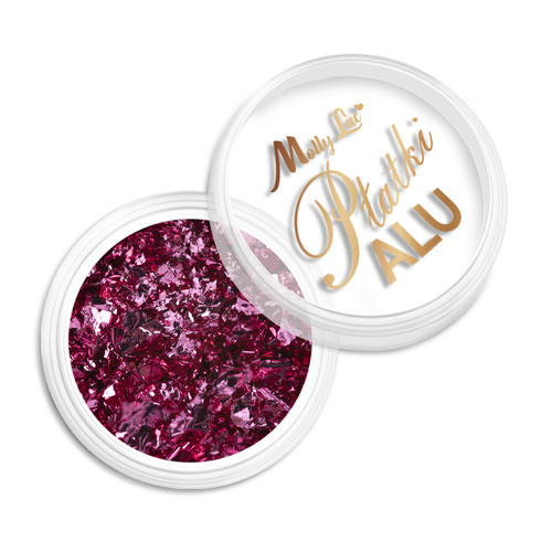 MollyLac Metallic-Nagelstaub – Aluflocken in faszinierendem Rosa, 0,2 g, Nr. 4