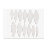 Set combinato di stampi in silicone a doppia forma per french con punta lunga, 12 pezzi