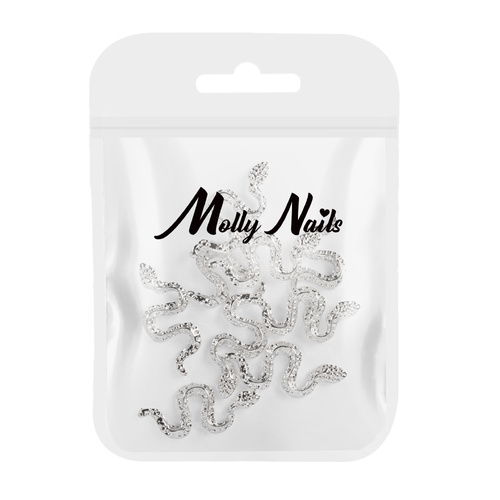 10+1 gratis: 3D-Nageldekorationen „Schlangen“ von Molly Nails, SZ-152, 10 Stück