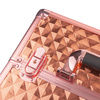 Valigetta da trucco XXXL 4 in 1 con ruote girevoli a 360 gradi - Diamond 3D rose golden (finiture color oro rosa)