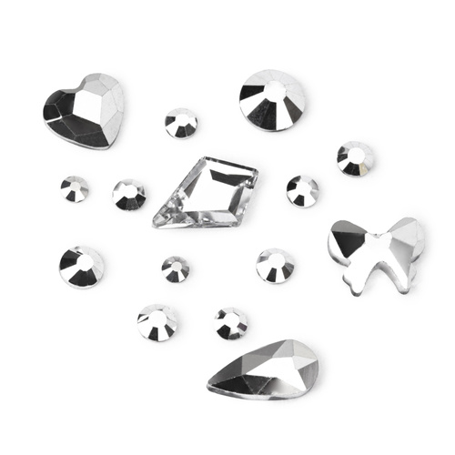 Décorations pour ongles Molly Nails : strass argentés assortis, 150 pièces