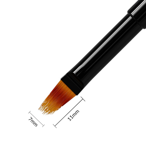 Pędzelek dwustronny do zdobień 7mm i do ombre 11mm Staleks PRO Expert czarny 