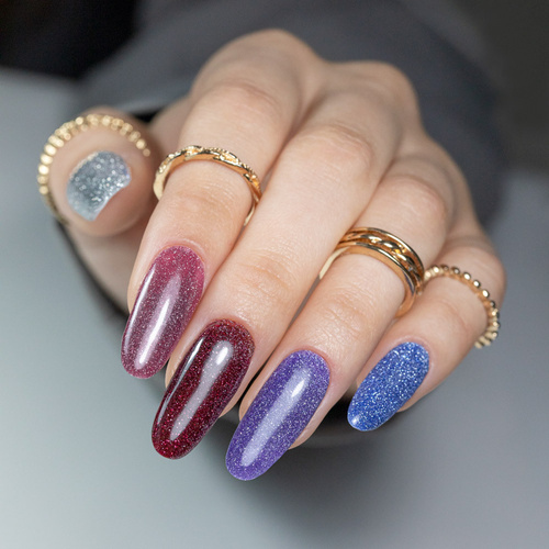5 + 1 gratis. Esmalte híbrido Molly Nails Flashing Lights 3 Metal Rain, sin HEMA ni Di-HEMA, 8 g, n.º 617