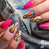 Poudre pour ongles Smoke Nails, effet fumé, Allepaznokcie, couleur néon framboise, n° 10