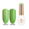 5+1gratis Lakier hybrydowy Molly Nails Flashing Lights Neon Evergreen HEMA/Di-HEMA Free 8g Nr 647
