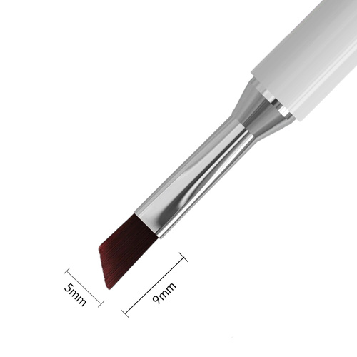 Staleks EXCLUSIVE Double-Sided Gel Brush: 9 mm Angled and 11 mm Oval 