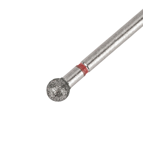 Fresa diamantata a sfera da 4 mm, rossa, delicata