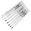 Gel-Dekorationspinsel-Set „Zebra“ – 8-teilig