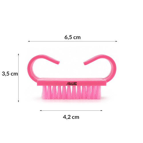 Szczoteczka do manicure i pyłu mała AlleLac różowa 50szt