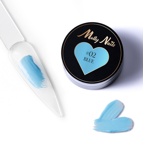Pasta para decoraciones ProArt Paste Molly Nails Azul, sin HEMA ni Di-HEMA, 5 g, n.º 2