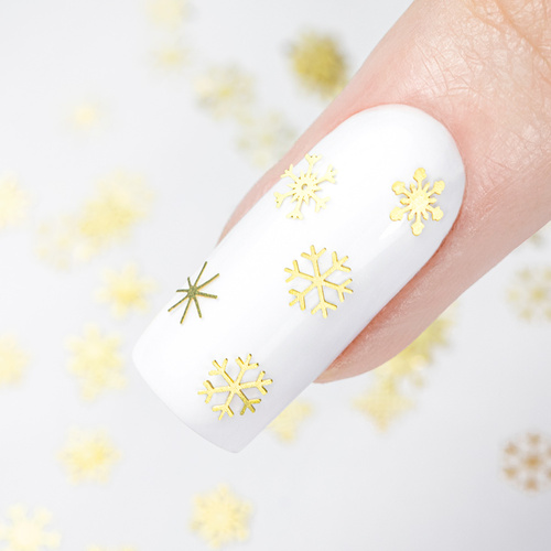 Decorazioni per unghie Snowflakes: fiocchi di neve natalizi in barattolo