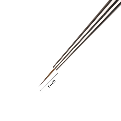 Brush for decorating gel paint hybrid gel Line Art bristle length 5mm 4U Monika Mielniczuk
