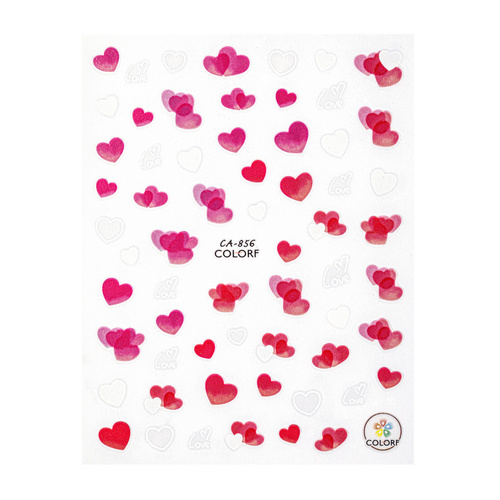 Adesivi per unghie a forma di cuore per San Valentino CA-856