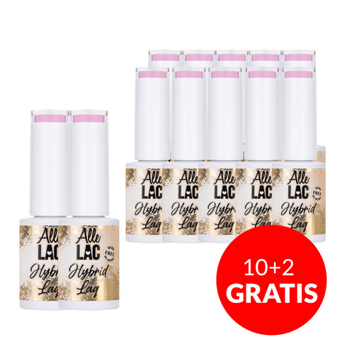 10+1 GRATIS Smalto ibrido AlleLac Creamy French senza HEMA/Di-HEMA 5 g n. 186
