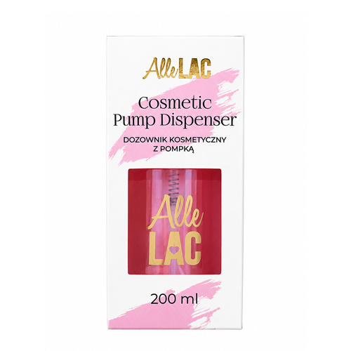 Flacon pompe AlleLac rose pour liquides, 200 ml