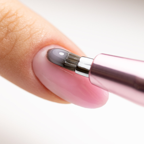 Thin oval Pro Gel rose gold Molly Nails automatic gel brush No. 4