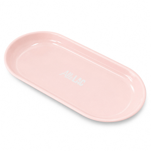 Vassoio portautensili AlleLac ovale rosa