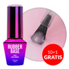 10+1gratis Baza kauczukowa LED/UV Rubber Base Cover Molly Nails Cool Nude HEMA/Di-HEMA Free 10g
