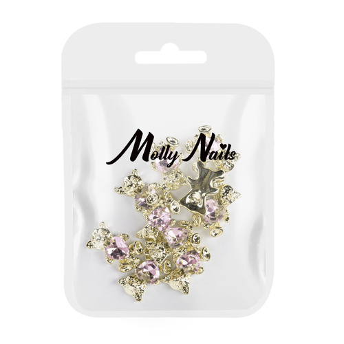Ozdoby do paznokci misie 3D Molly Nails Nr 4 10 szt