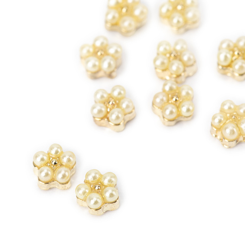 3D pearl flower nail decorations MollyNails No. 1 10 pcs
