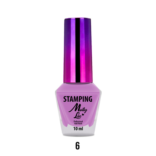 Lakier do stempli i stampingu MollyLac różowy 10ml Nr 6