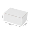 White custom-shaped protective cardboard box for cosmetics with a grid for 24 bottles