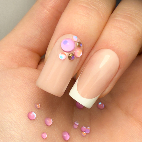 Коробка з прикрасами — камінчиками Molly Nails, різні кольори, 1000 штук