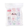 Kasetka z ozdobami akrylowe kwiatki 3D Molly Nails mix kolorów 60 sztuk