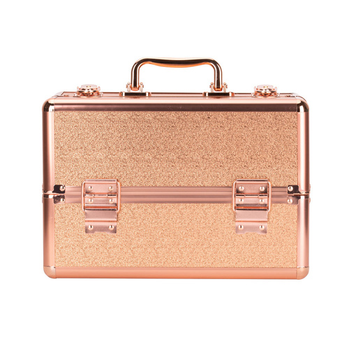 Estuche de cosméticos M para esmaltes de uñas en color rosa dorado