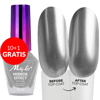 10+1gratis Lakier klasyczny MollyLac Mirror efekt lustrzany/metaliczny Nr 13 10 ml