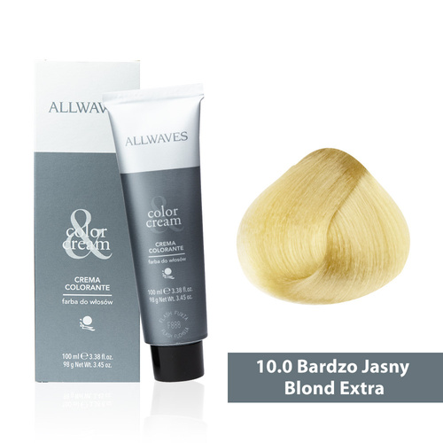 Coloration Allwaves Cream Color, blond très clair extra 10.0, 100 ml