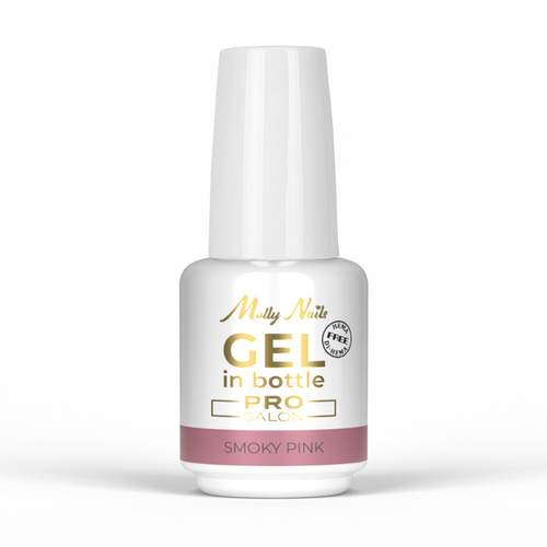 10+1 free Building gel in a bottle with a brush Gel in Bottle MollyNails Pro Salon Smoky Pink HEMA/Di-HEMA Free 15g