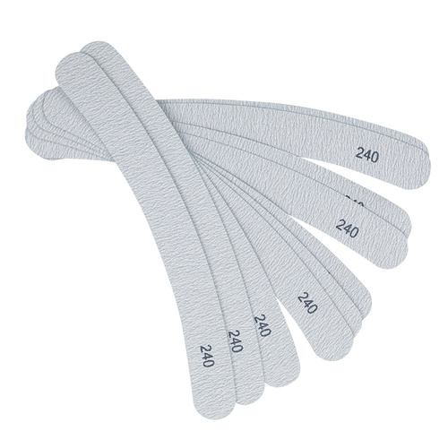 Recharges abrasives pour lime métallique en forme de banane, motif zébré, grain 240, lot de 10