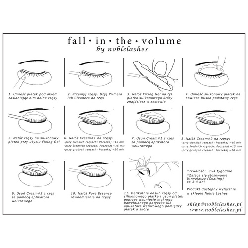 Zestaw do liftingu rzęs Fall In The Volume Noble Lashes