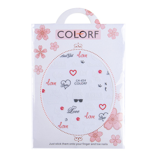 Autocollants pour ongles fins et autocollants pour la Saint-Valentin CA-624