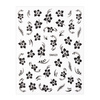Adhesivos para uñas finos y autoadhesivos con motivos florales SWA20, negros
