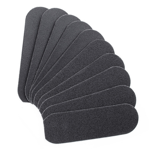 Râpe pour pédicure avec 10 embouts interchangeables, 24,8 cm, en métal argenté