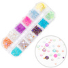 Коробка з прикрасами — камінчиками Molly Nails, різні кольори, 1000 штук