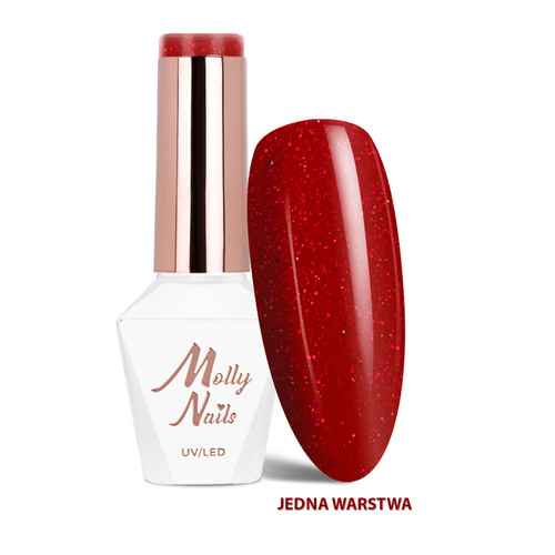 Esmalte híbrido LED/UV Gel Polish La Vie en Rouge n.º 322 Deep Obsession MollyNails sin HEMA ni Di-HEMA, 8 g
