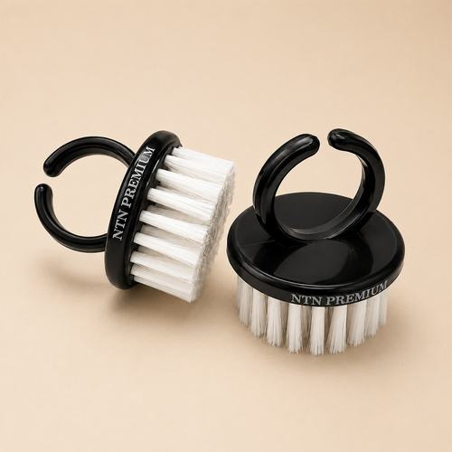 Brosse en forme d'anneau pour manucure et dépoussiérage NTN Premium, noire, lot de 5 pièces