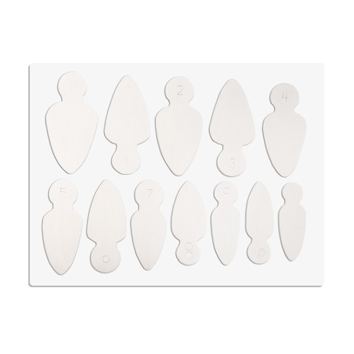 Combo system dual form silicone molds for French manicure MollyLac almond 12 pieces