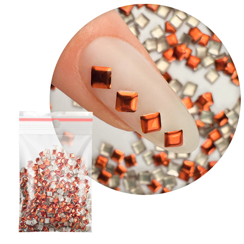 ShinePins – glatte Nieten, Glitzersteine, Nagelverzierungen, quadratisch, groß, NTN Premium Nr. 6, 5 g