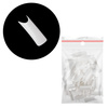 White tips without pockets, size 9, 60 pieces.