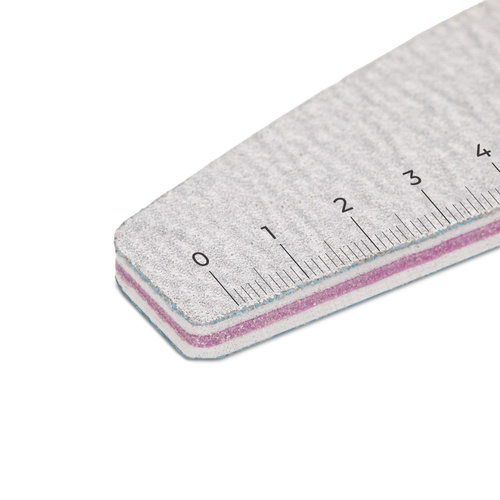 Lima per unghie con righello, motivo zebra a forma di barchetta, 100/188, NTN Premium, confezione da 10 pezzi