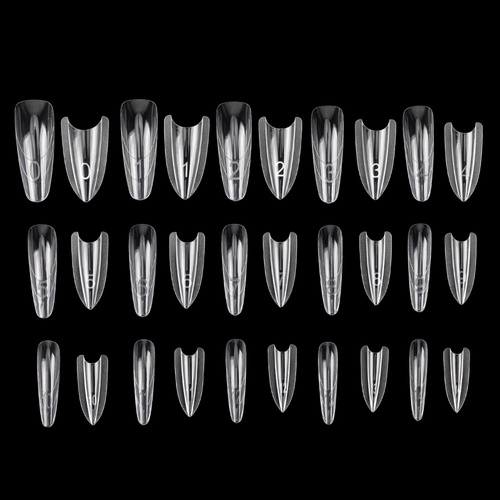 Moules doubles ovales pour la pose d'ongles « Sandwich Dual Forms » W557 Molly Nails, 240 pièces
