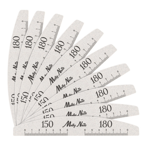 Pilnik mineralny do paznokci łódka półksiężyc 150/180 standard MollyNails